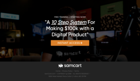 exemples de pages de destination de marketing d'affiliation - samcaart