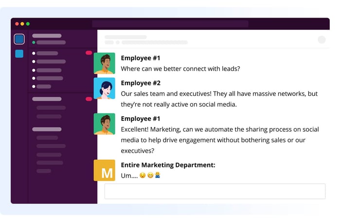 مشاركة الموظفين في Slack - لماذا تعد المشاركة التلقائية أمرًا سيئًا