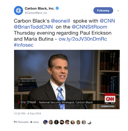 Кампания по защите интересов сотрудников Carbon Black GaggleAMP PR Внимание СМИ