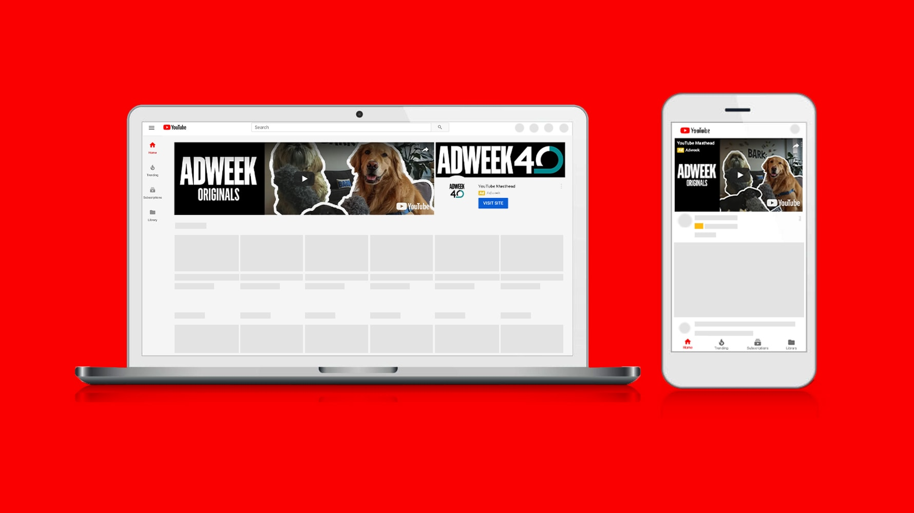 YouTube-Masthead auf großen Bildschirmen