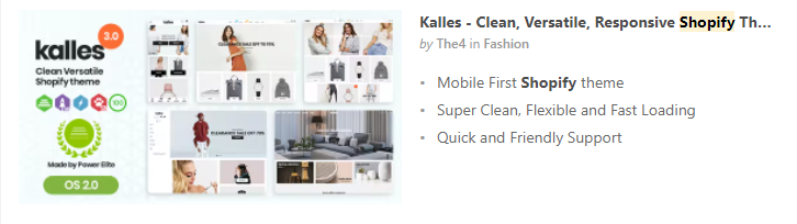 Kalles - クリーンで多機能、レスポンシブな Shopify テーマ