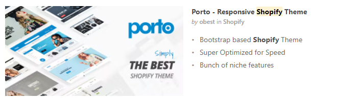 Porto - レスポンシブ Shopify テーマ