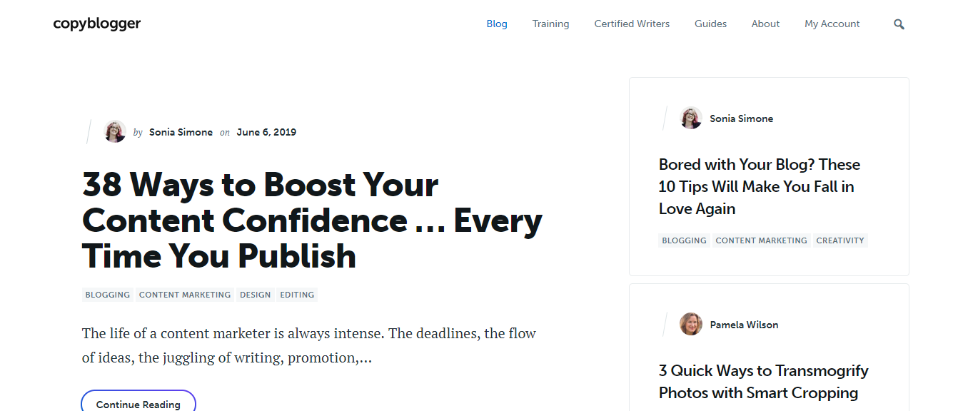 Copyblogger - تعلم كتابة المحتوى وتسويق المحتوى