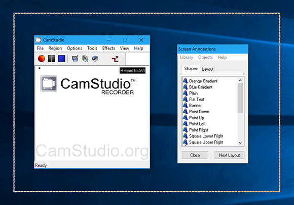 enregistreur d'écran camstudio