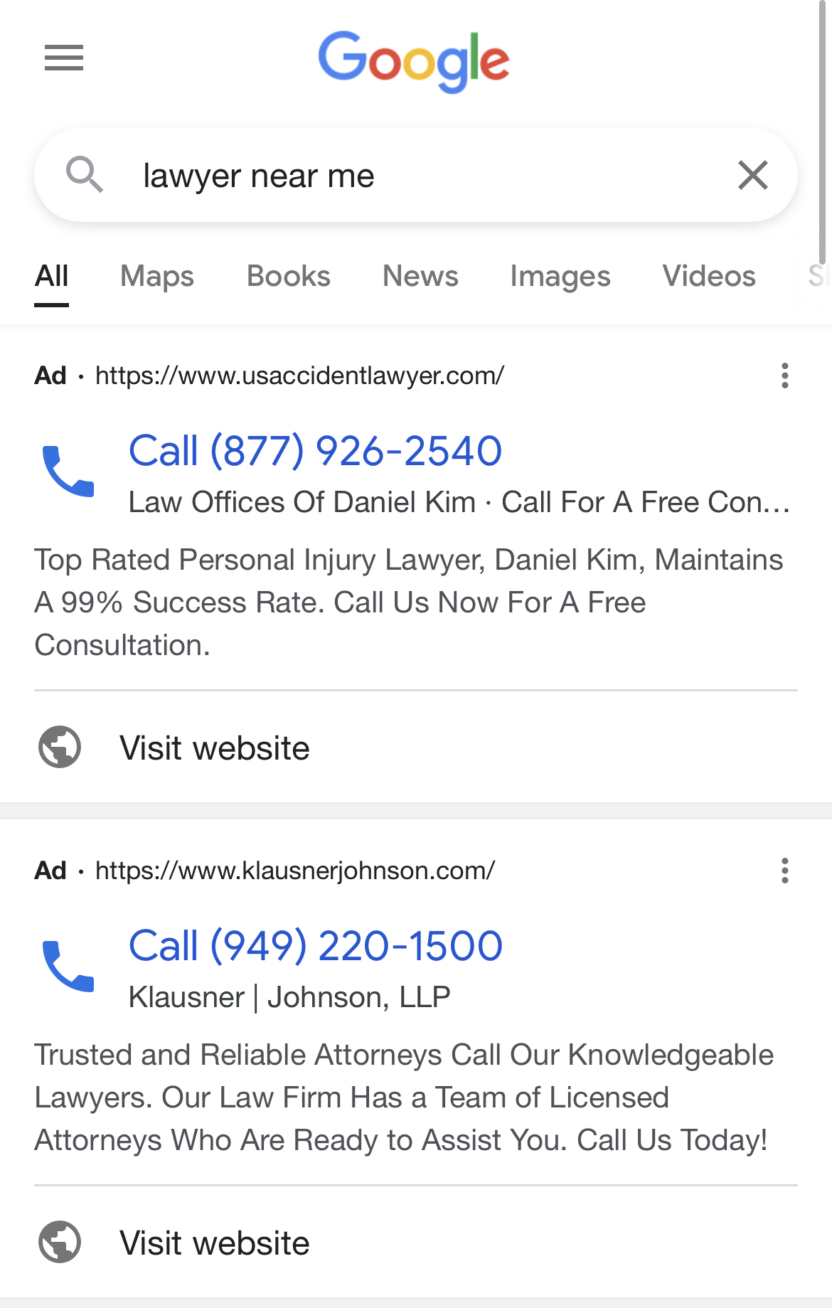 Contoh Iklan Panggilan Google