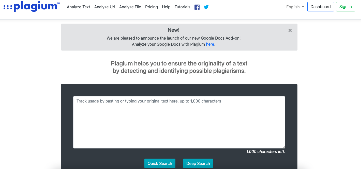 alat pemeriksa plagiarisme terbaik: Plagium
