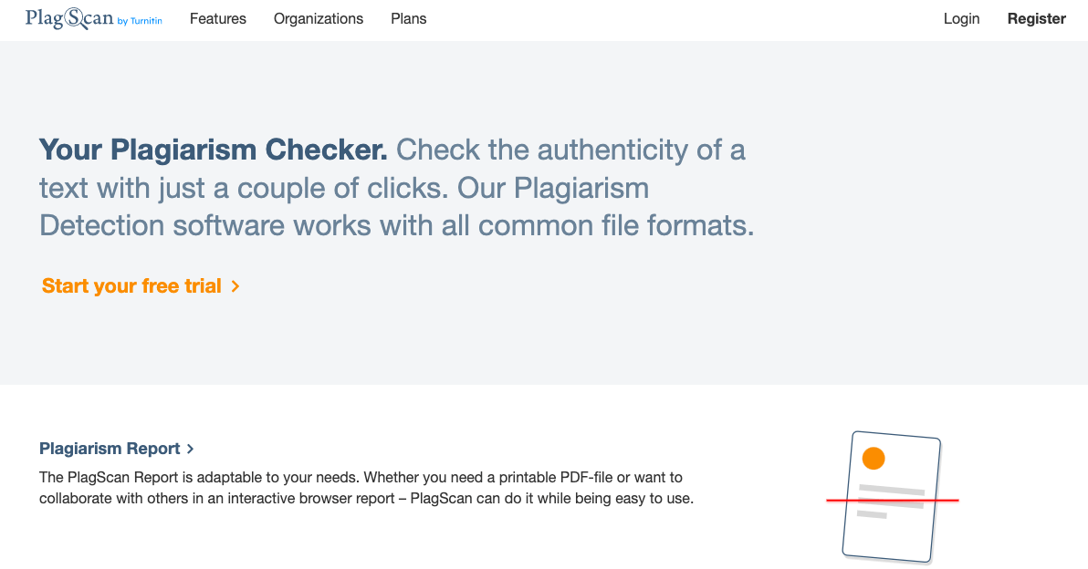 alat pemeriksa plagiarisme terbaik: PlagScan