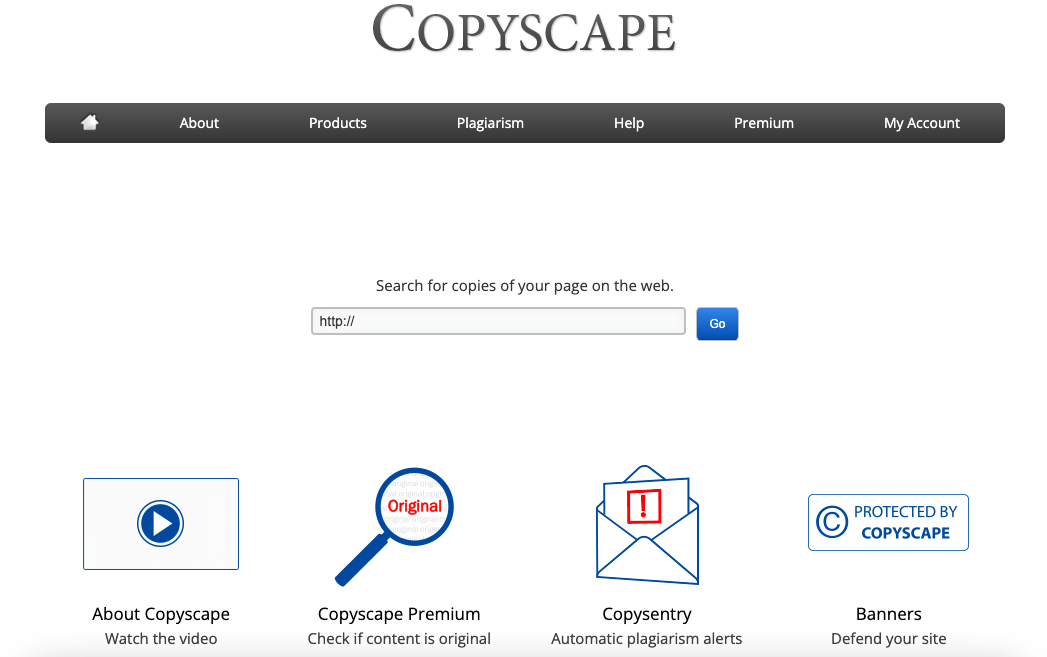 alat pemeriksa plagiarisme terbaik: Copyscape