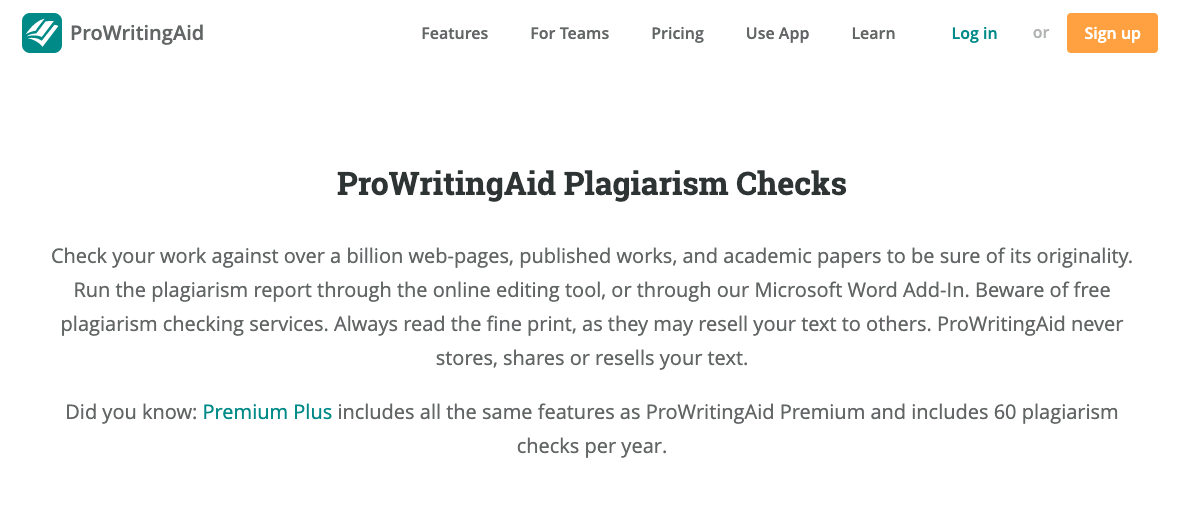 alat pemeriksa plagiarisme terbaik: ProWritingAid