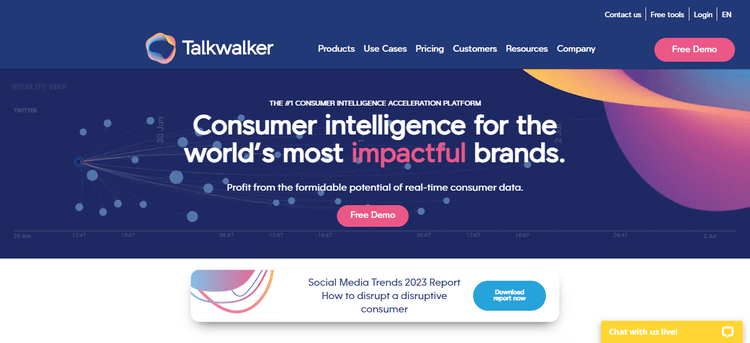 Talkwalker主页截图