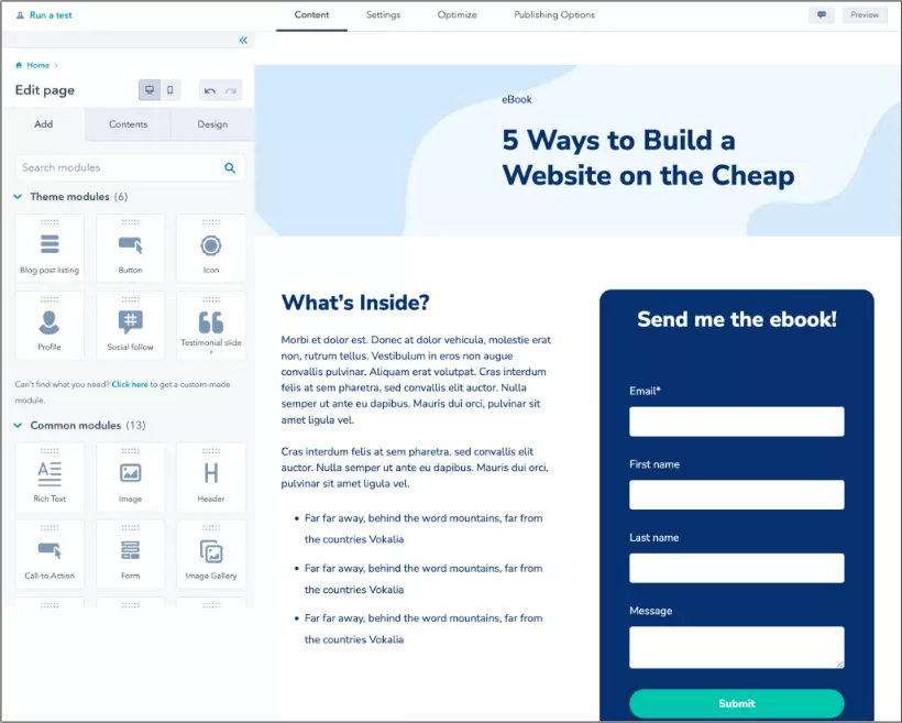 Конструктор HubSpot
