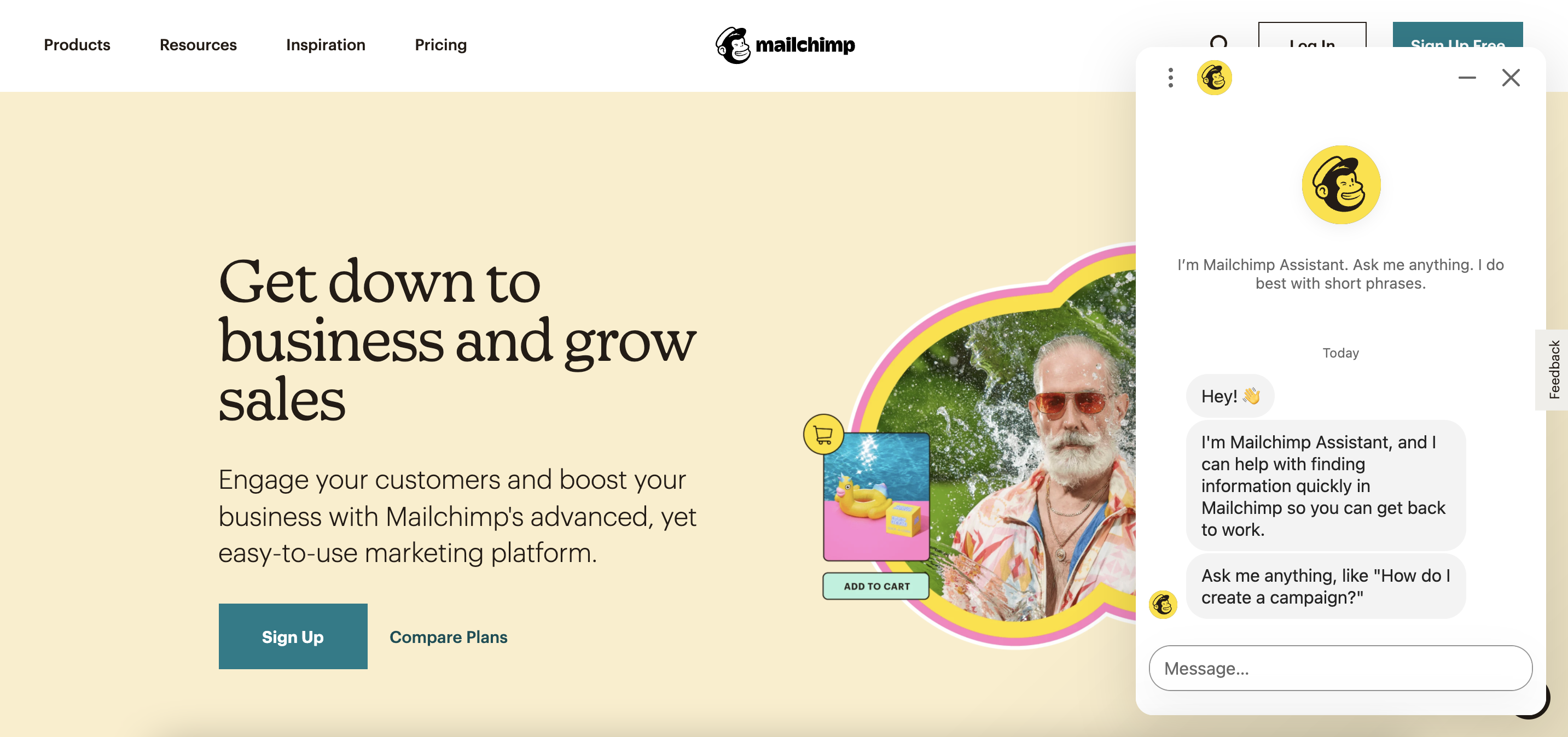 chatbot di mailchimp