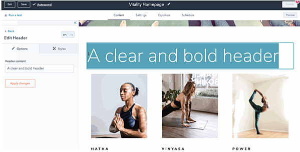 hubspot-przeciągnij i upuść-edytor