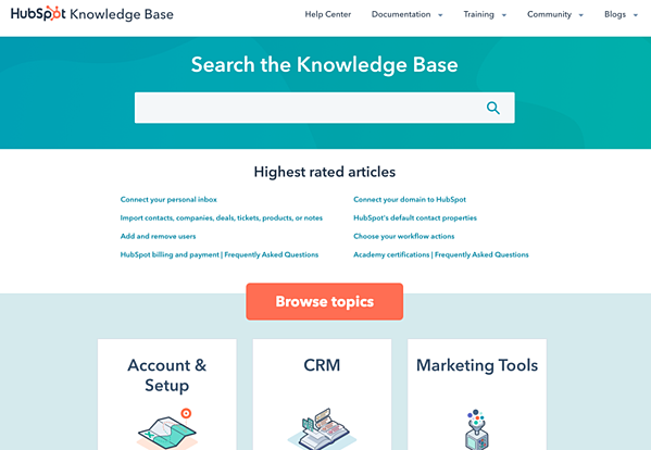hubspot-base di conoscenza