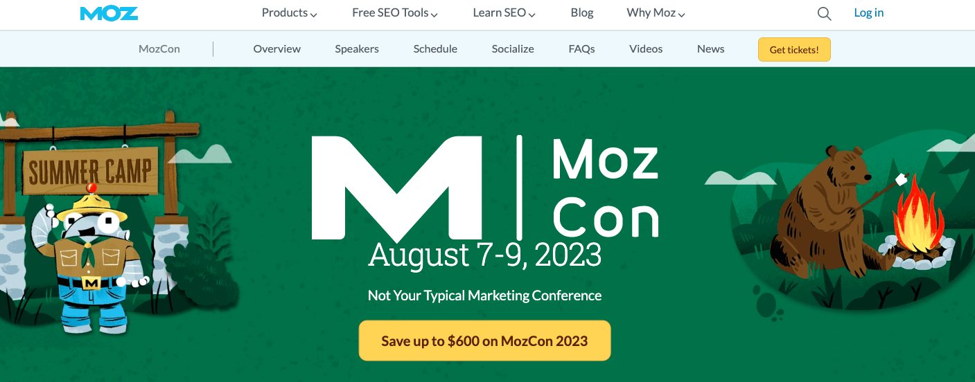 conferințe de marketing de conținut: MozCon 2023