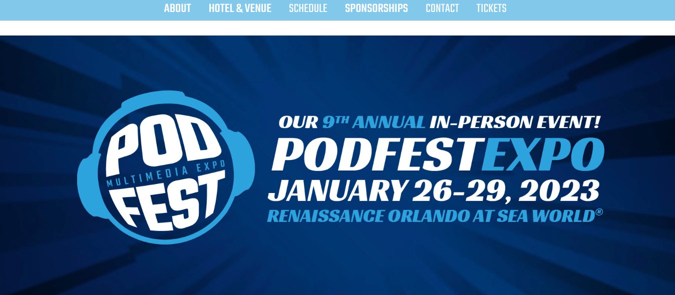 conferințe de marketing de conținut: PodFest