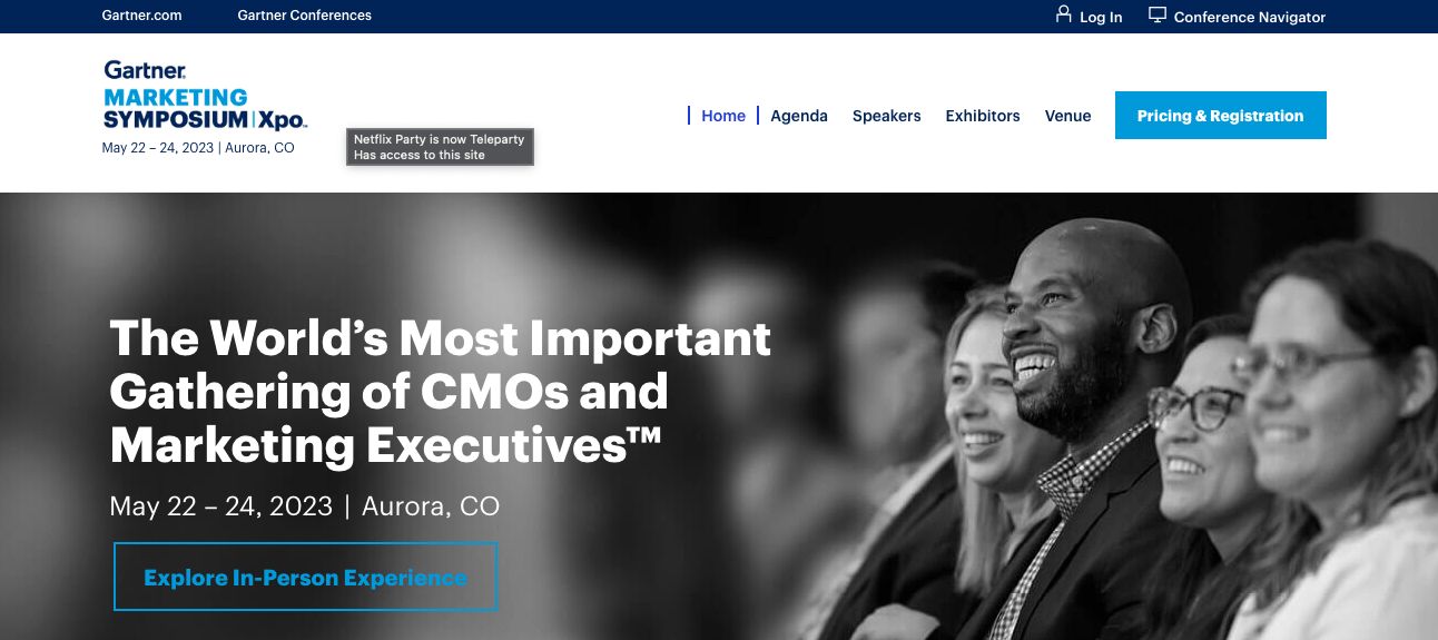 conferințe de marketing de conținut: Gartner Marketing Symposium