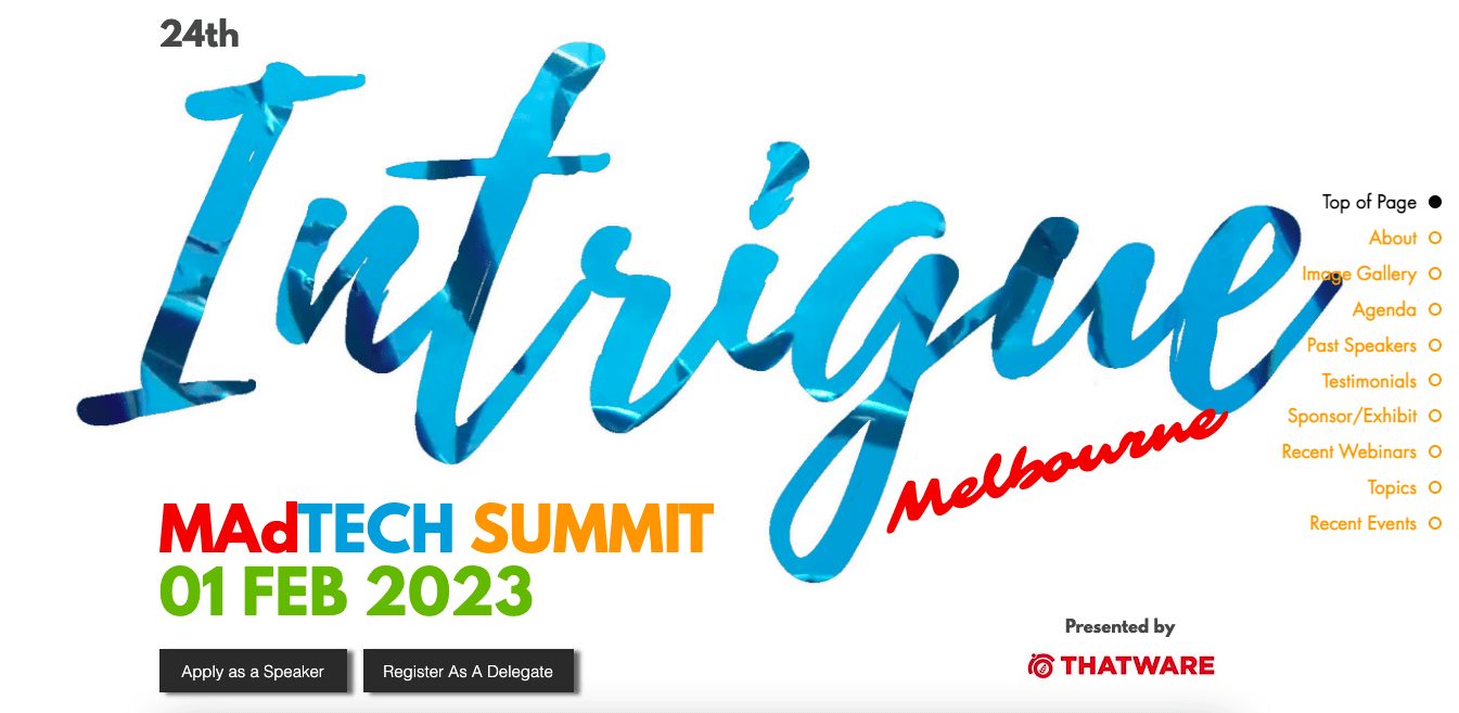 content marketing conferences: Intrigue MAdtech summit
