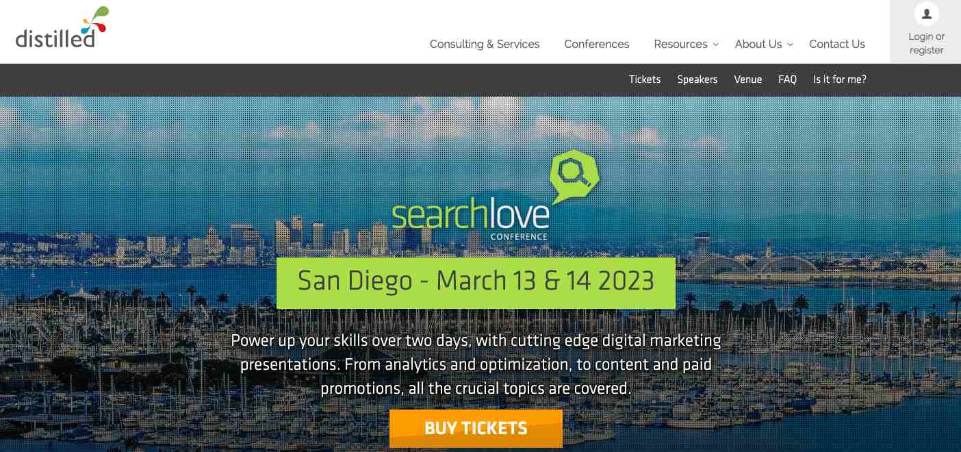 conferințe de marketing de conținut: Conferința SearchLove
