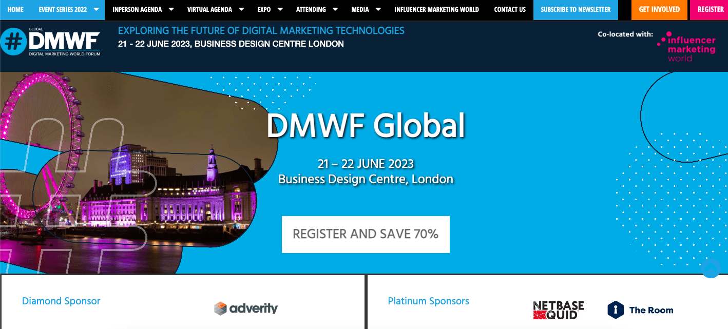 conferințe de marketing de conținut: DMWF Global