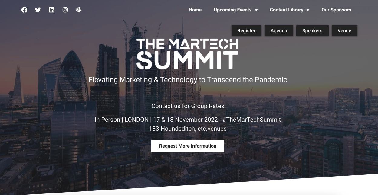 Conferințe de marketing de conținut: The MarTech Summit 2023