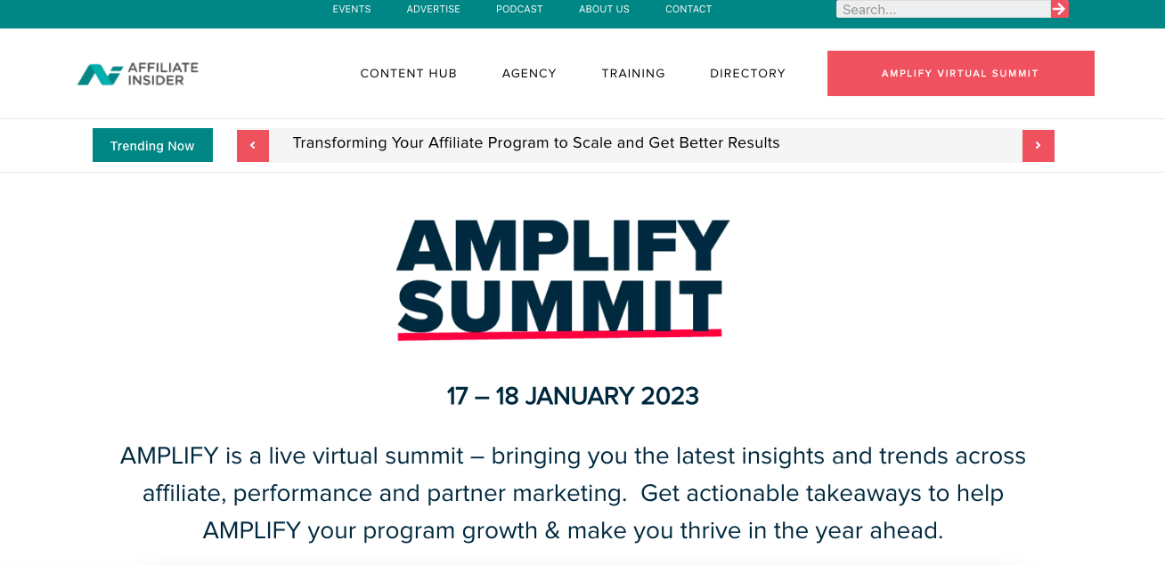 conferințe de marketing de conținut: Amplify Summit 2023