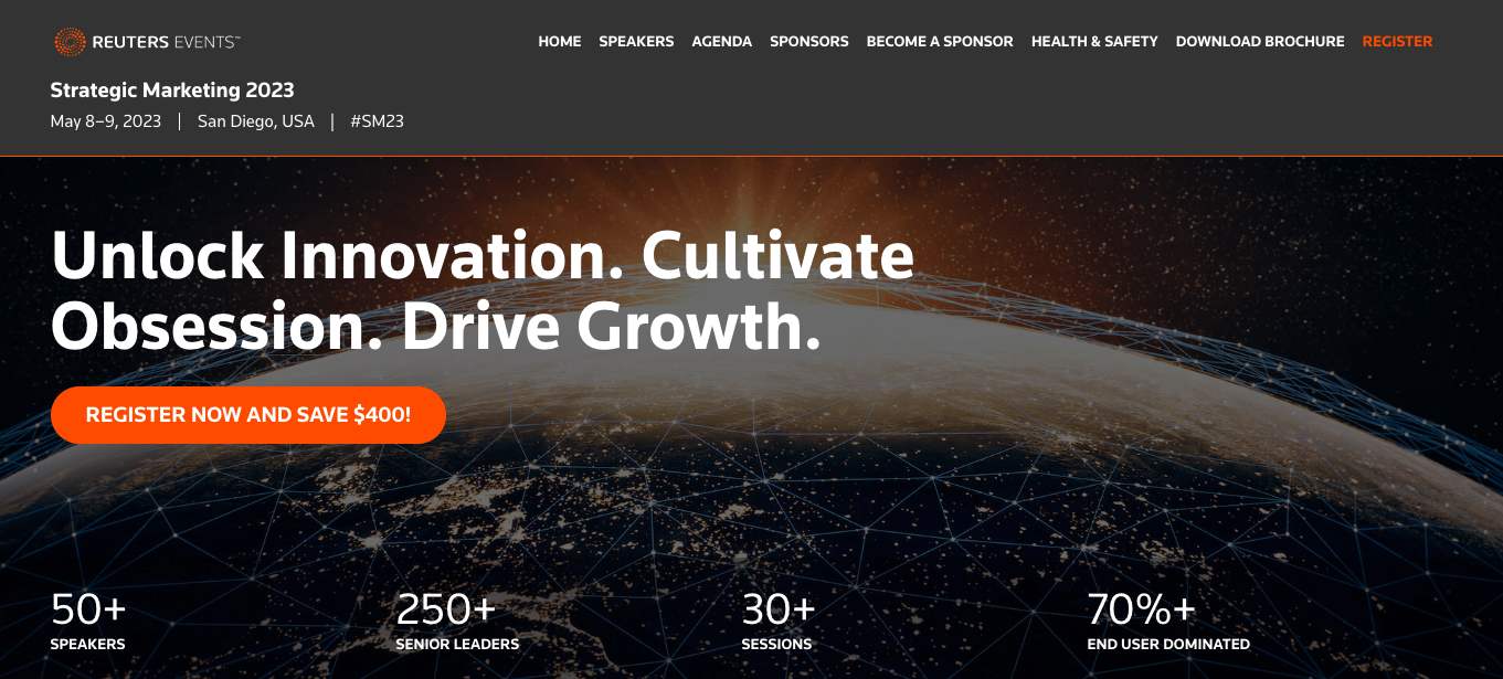 conferințe de marketing de conținut: Reuters Strategic Marketing 2023