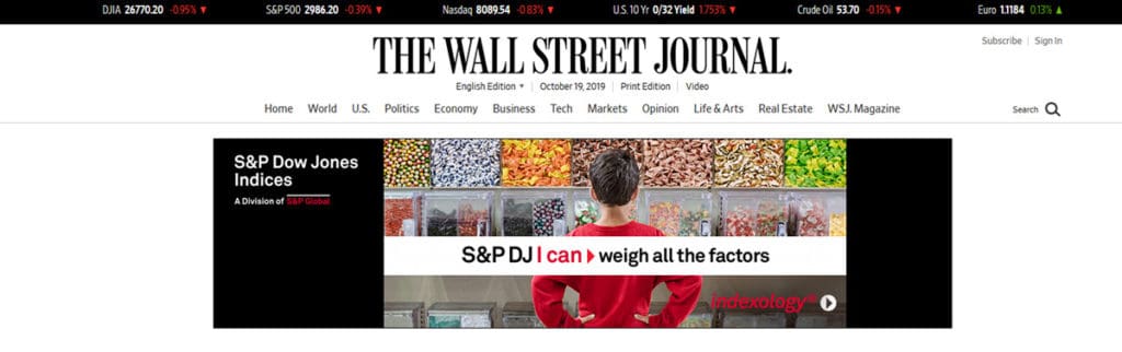 Wall Street Journal Ana Sayfası