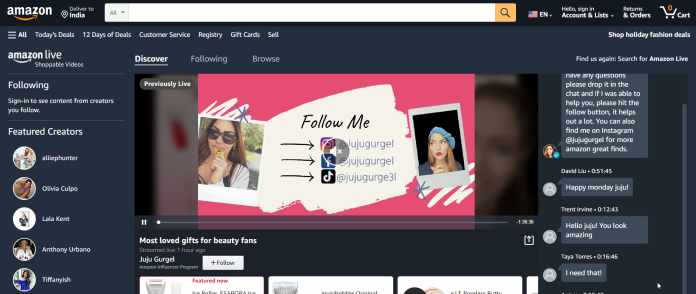 Cos'è il video live di Amazon? Come usarlo per il tuo brand 1 amazon live video