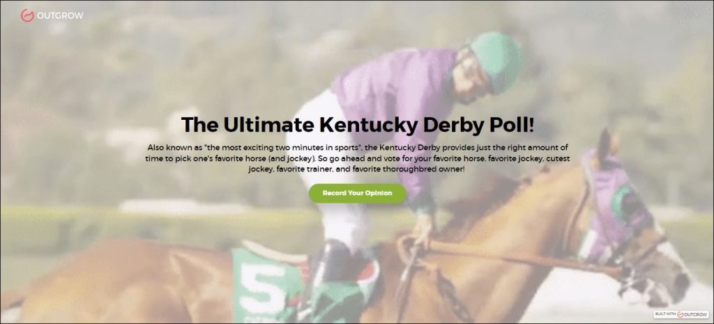 Perguntas da votação do Kentucky Derby