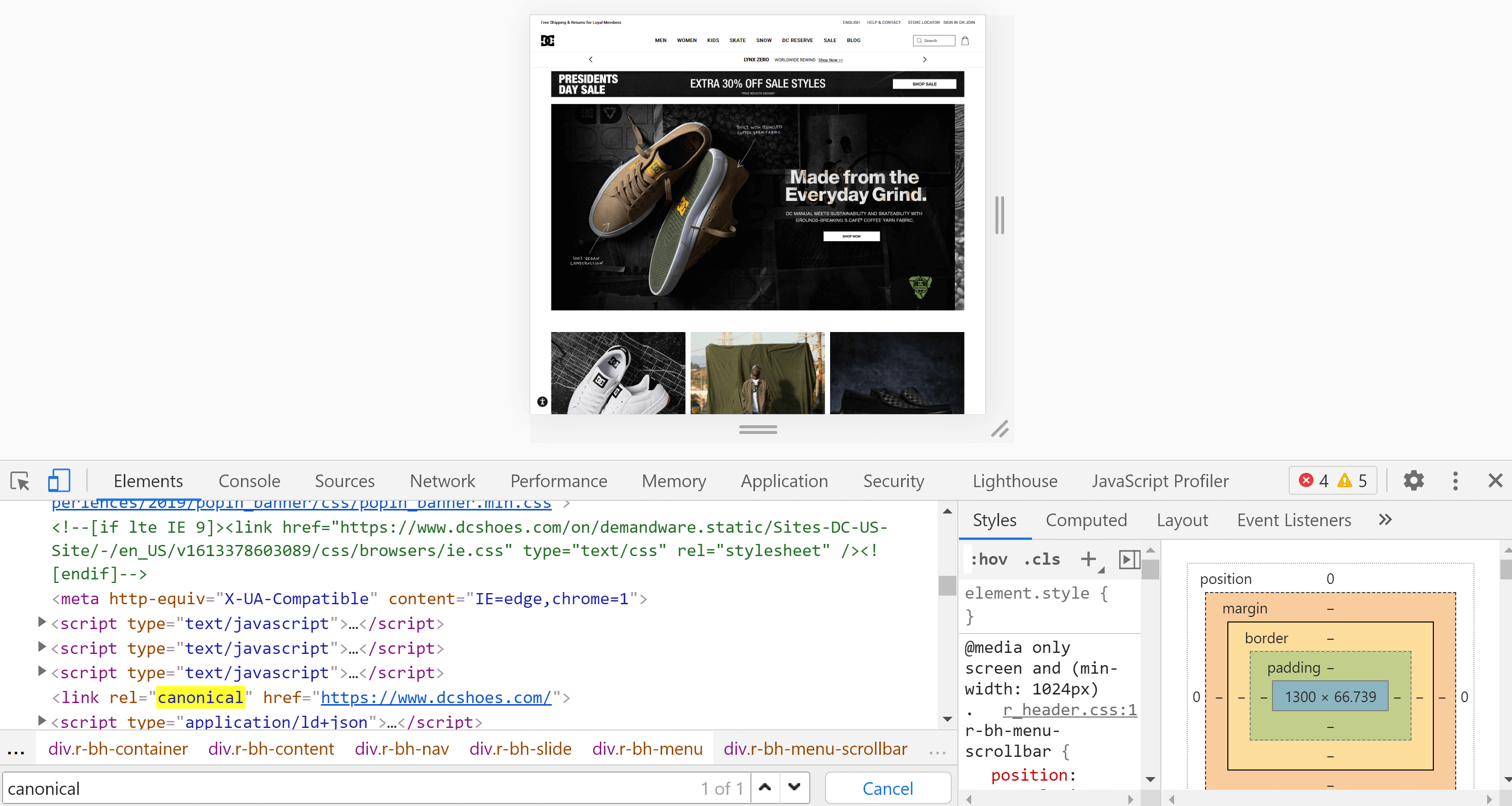 Outils de développement Chrome