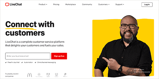 دردشة حية دقيقة - RafflePress live chat best communication platform