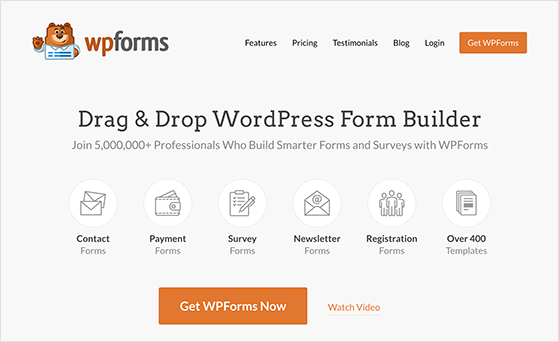 wpforms - السحب wpforms homepage