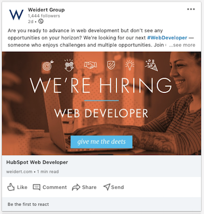 Esempio-Inbound-Recuriting-LinkedIn-Ad
