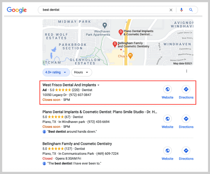 local ppc - reclame locale ppc în pachetul de 3 Google