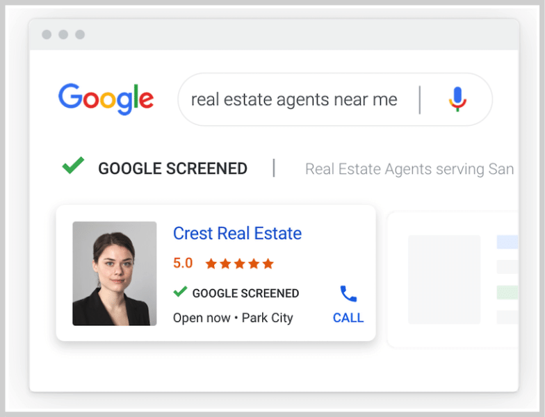 local ppc - reclame pentru servicii locale - google screened