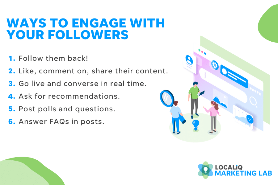 consejos y mejores prácticas de marketing en redes sociales locales: formas de interactuar con los seguidores