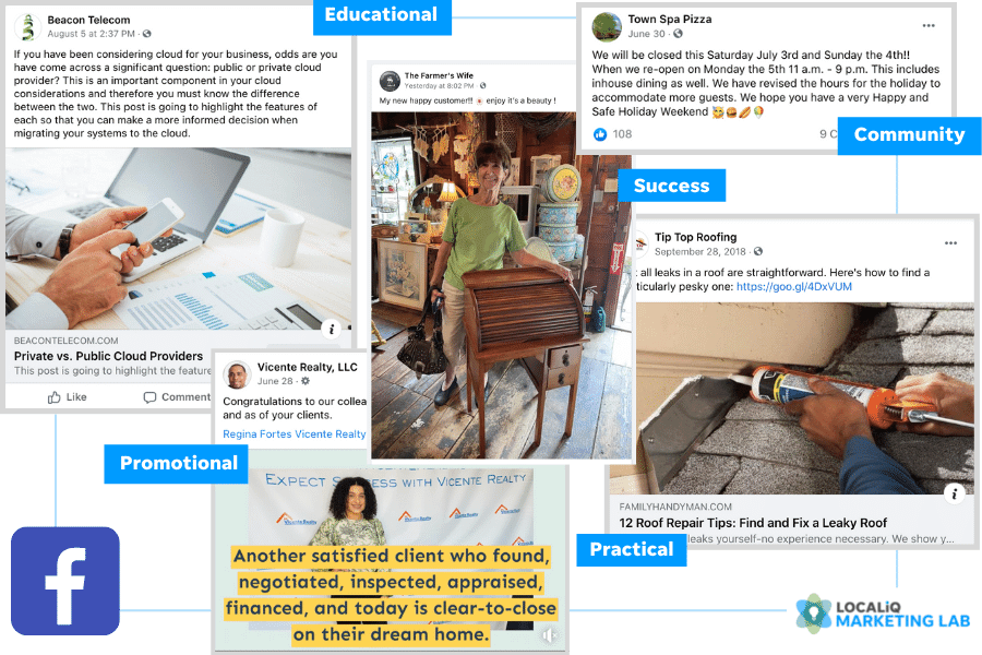 marketing en redes sociales locales - ideas para publicaciones en facebook