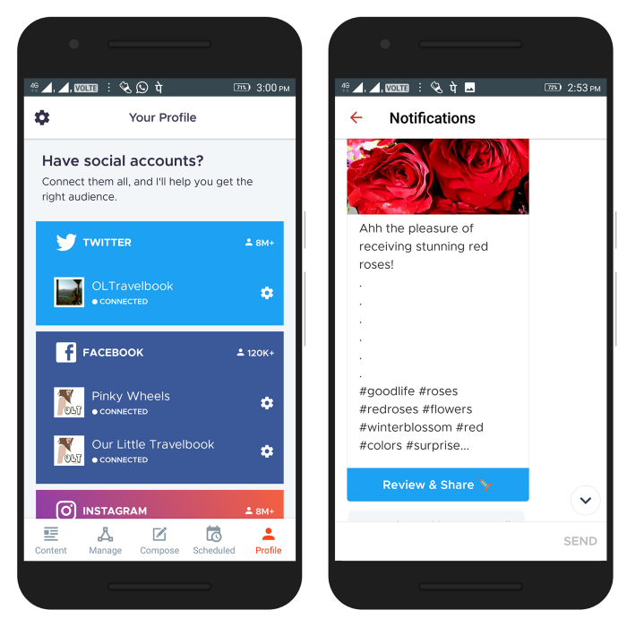 تطبيق Crowdfire لـ Instagram