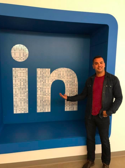 jamie w siedzibie LinkedIn