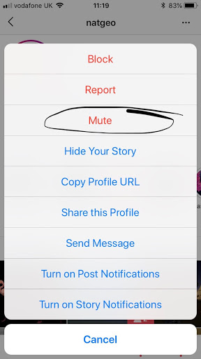 Instagramで誰かをミュートする方法 - IG Unfollow Apps