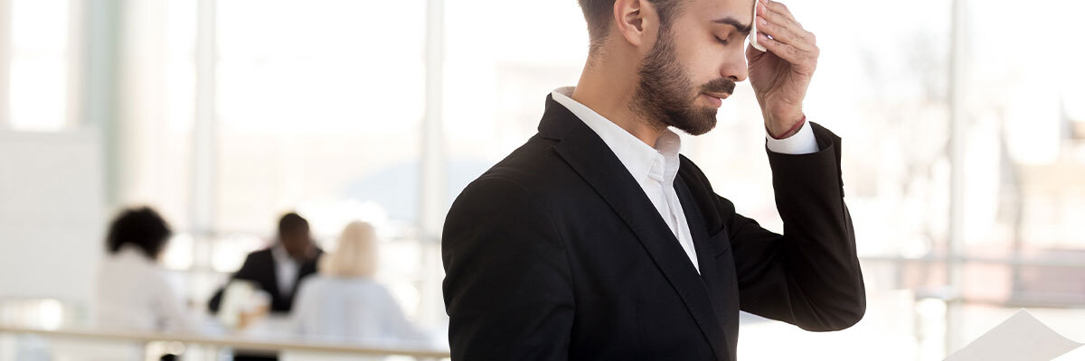 Stressed salesman