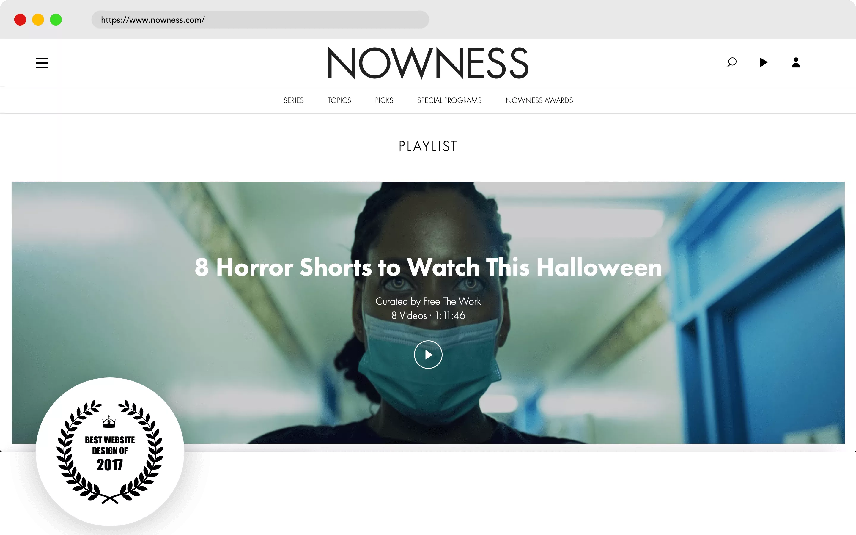 Progettazione di siti web Nowness