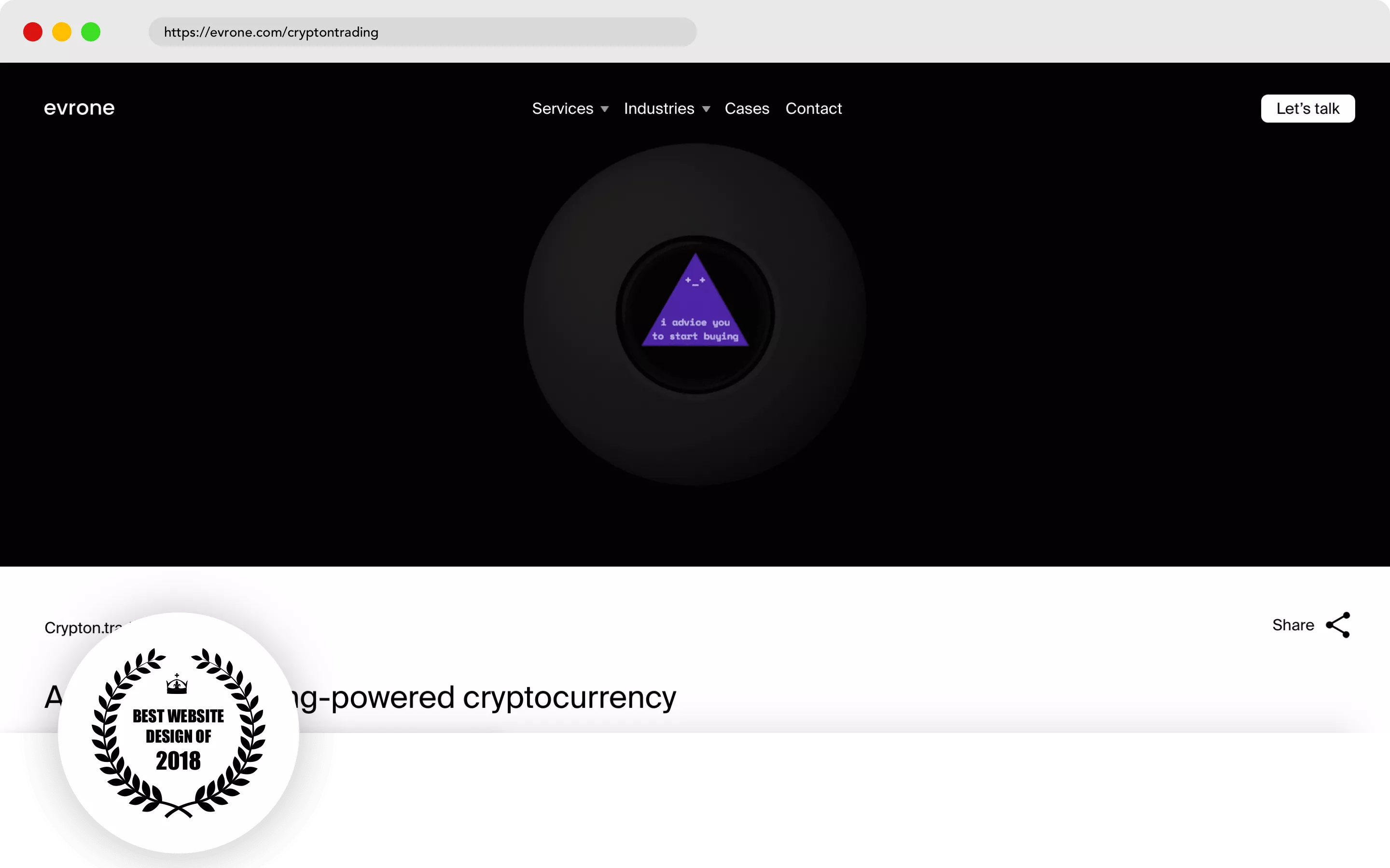 Progettazione del sito web di Evrone