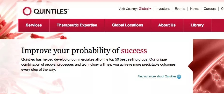 Quintiles-Sito web