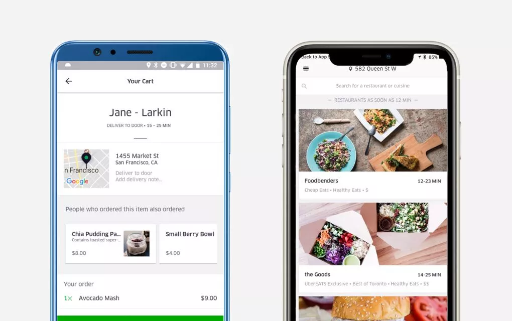 Мобильное приложение Uber Eats