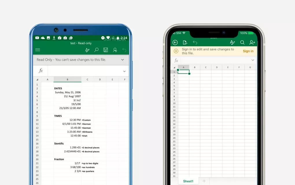 Мобильное приложение Microsoft Excel