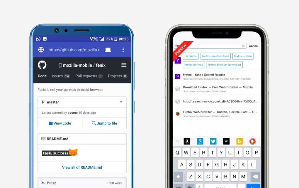 Мобильное приложение Mozzila Firefox