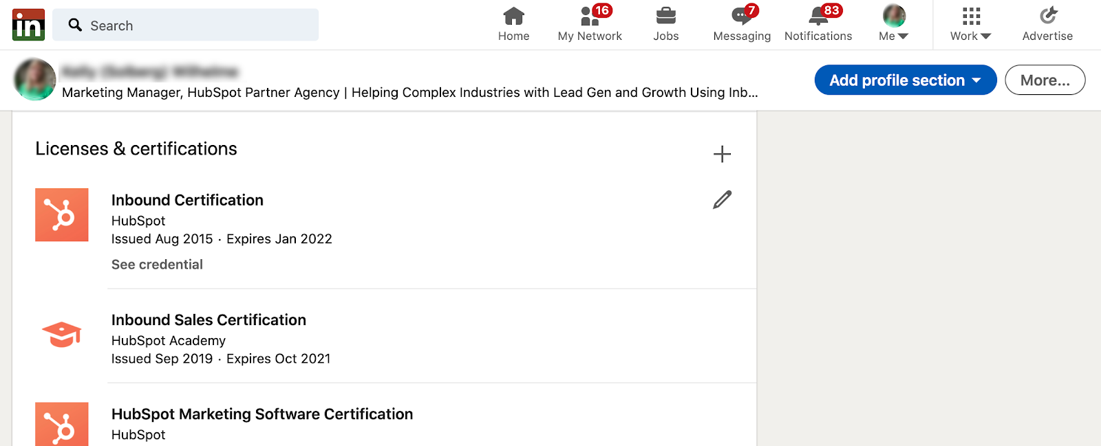 display-hubspot-certifications-on-your-linkedin-profile