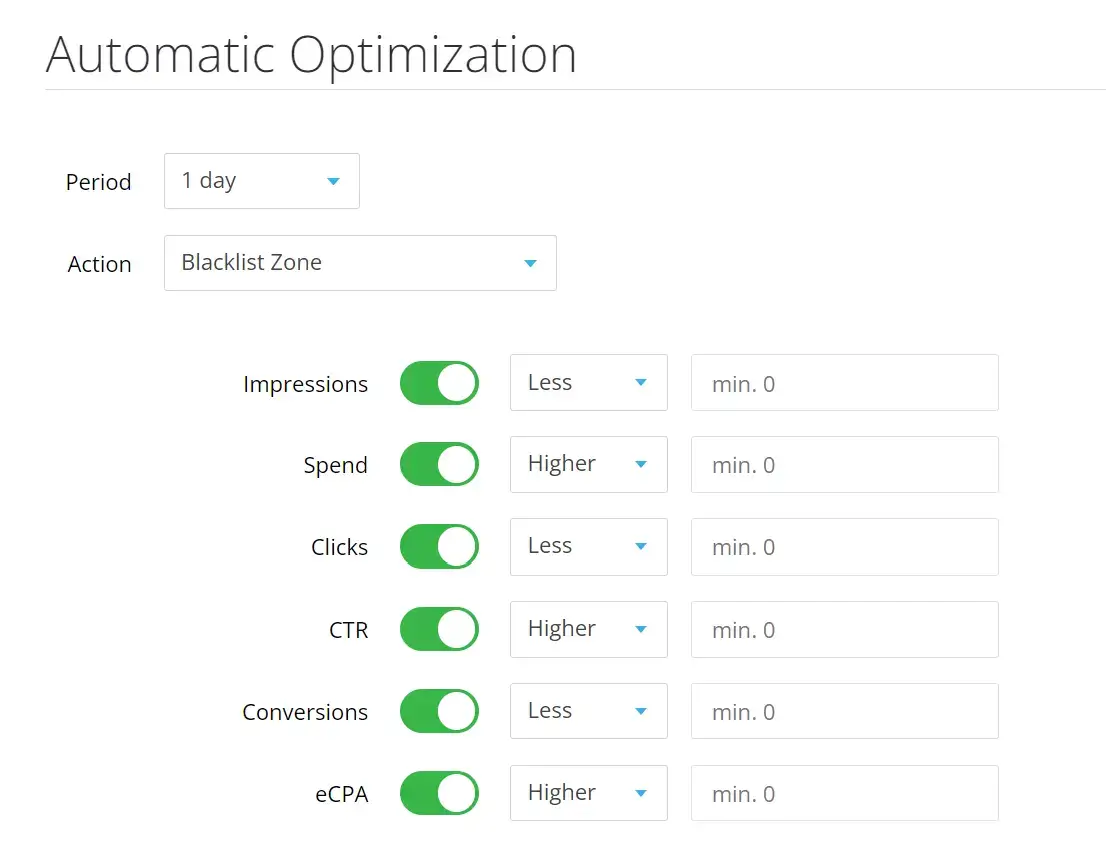 optimizare automată pentru împingerea în pagină pe hilltop-uri